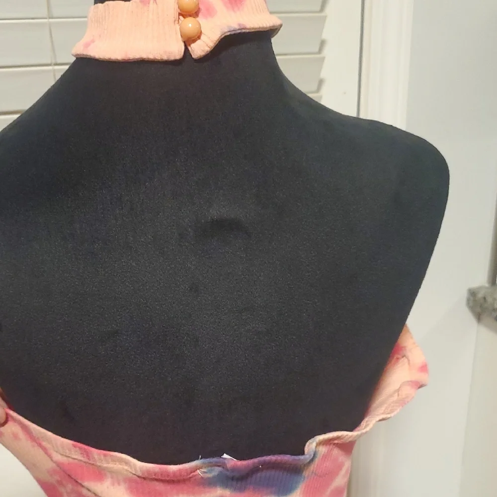 Fashion Nova Pink and Blue Tie-Dye Maxi Dress - Picture 9 of 9